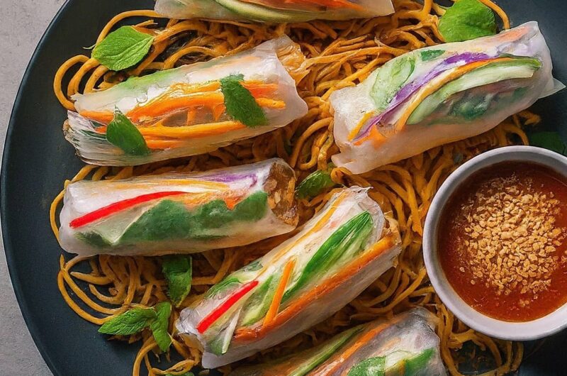 Spicy Noodle Spring Rolls