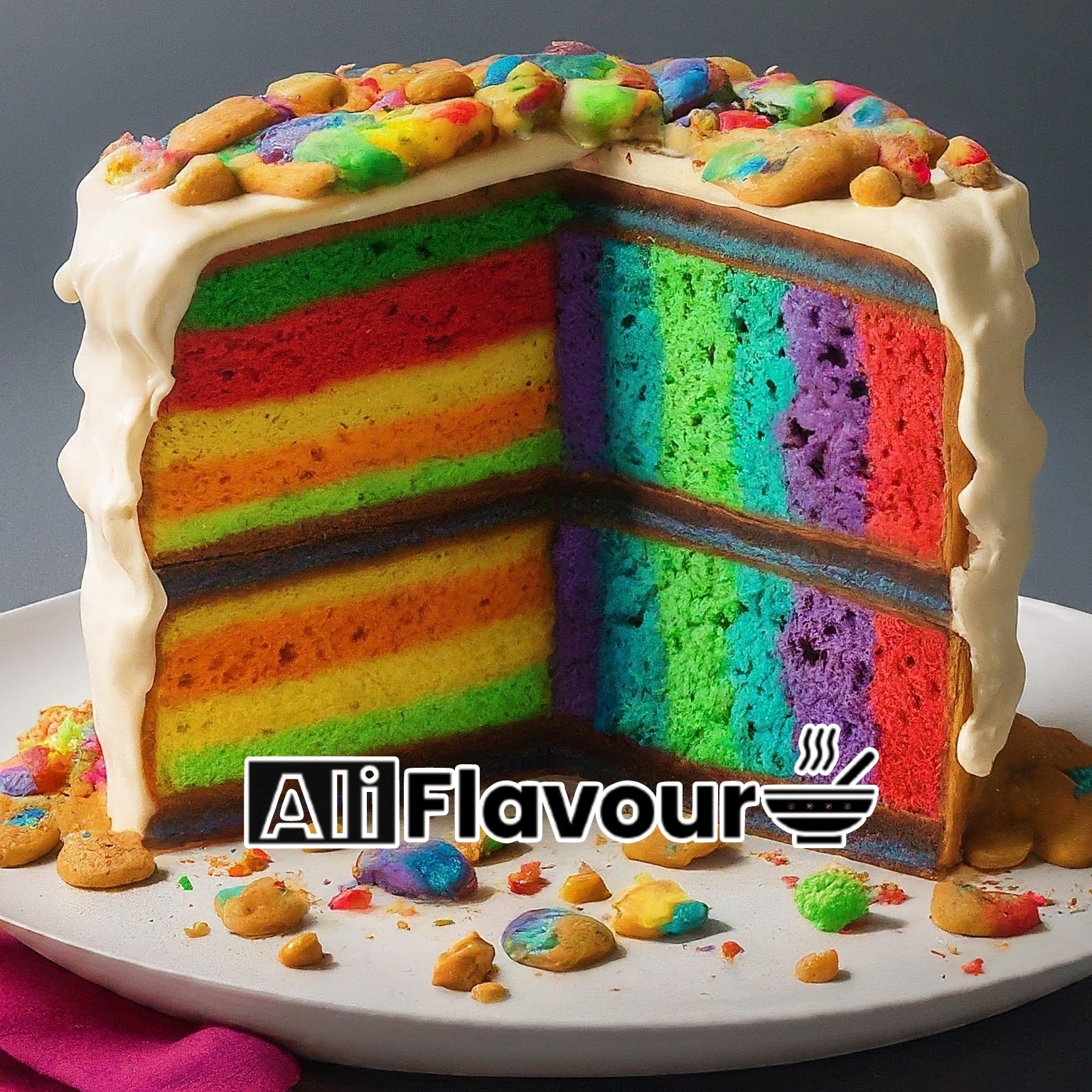 Rainbow Cookie Cake Recipe